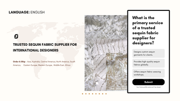 Trusted Sequin Fabric Supplier For International Designers