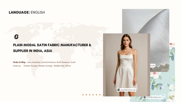 Plain Modal Satin Fabric Manufacturer & Supplier in India, Asia