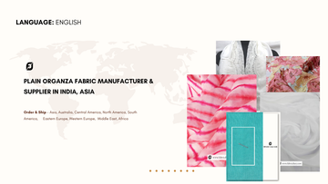 Plain Organza Fabric Manufacturer & Supplier in India, Asia