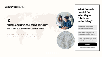 Thread Count Vs GSM: What Actually Matters For Embroidery Base Fabric