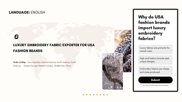 Luxury Embroidery Fabric Exporter For USA Fashion Brands