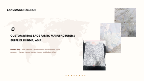 Custom Bridal Lace Fabric Manufacturer & Supplier in India, Asia