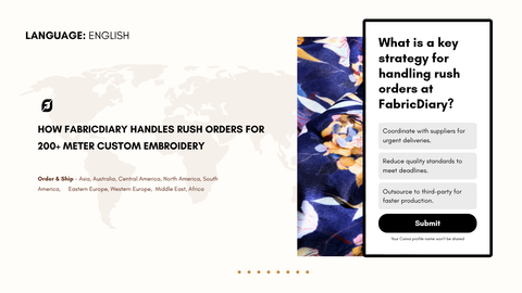 How FabricDiary Handles Rush Orders For 200+ Meter Custom Embroidery