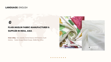 Plain Muslin Fabric Manufacturer & Supplier in India, Asia