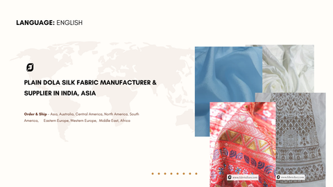Plain Dola Silk Fabric Manufacturer & Supplier in India, Asia
