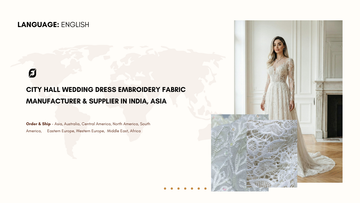 City Hall Wedding Dress Embroidery Fabric Manufacturer & Supplier in India, Asia