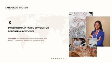 50m MOQ Indian Fabric Supplier for Designers & Boutiques