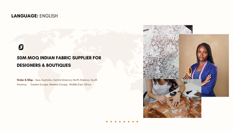 50m MOQ Indian Fabric Supplier for Designers & Boutiques