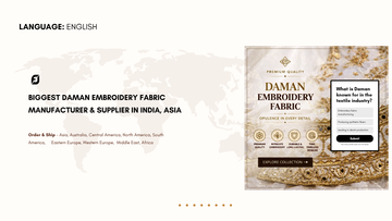 Biggest Daman Embroidery Fabric Manufacturer & Supplier in India, Asia