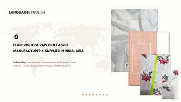Plain Viscose Raw Silk Fabric Manufacturer & Supplier in India, Asia
