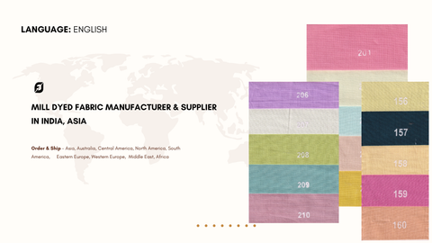 Mill Dyed Fabric Manufacturer & Supplier in India, Asia