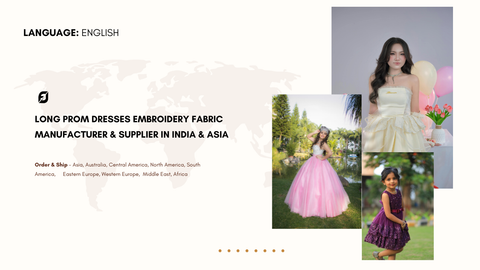 Flower Girl Dresses Embroidery Fabric Manufacturer & Supplier India Asia