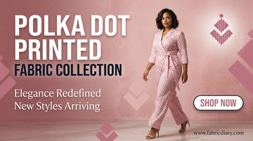 Polka Dot Printed Fabric Material with Customize Design