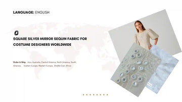 Square Silver Mirror Sequin Fabric for Costume Designers Worldwide