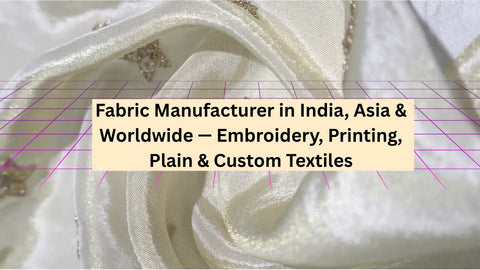 Fabric Manufacturer in India, Asia & Worldwide — Embroidery, Printing, Plain & Custom Textiles
