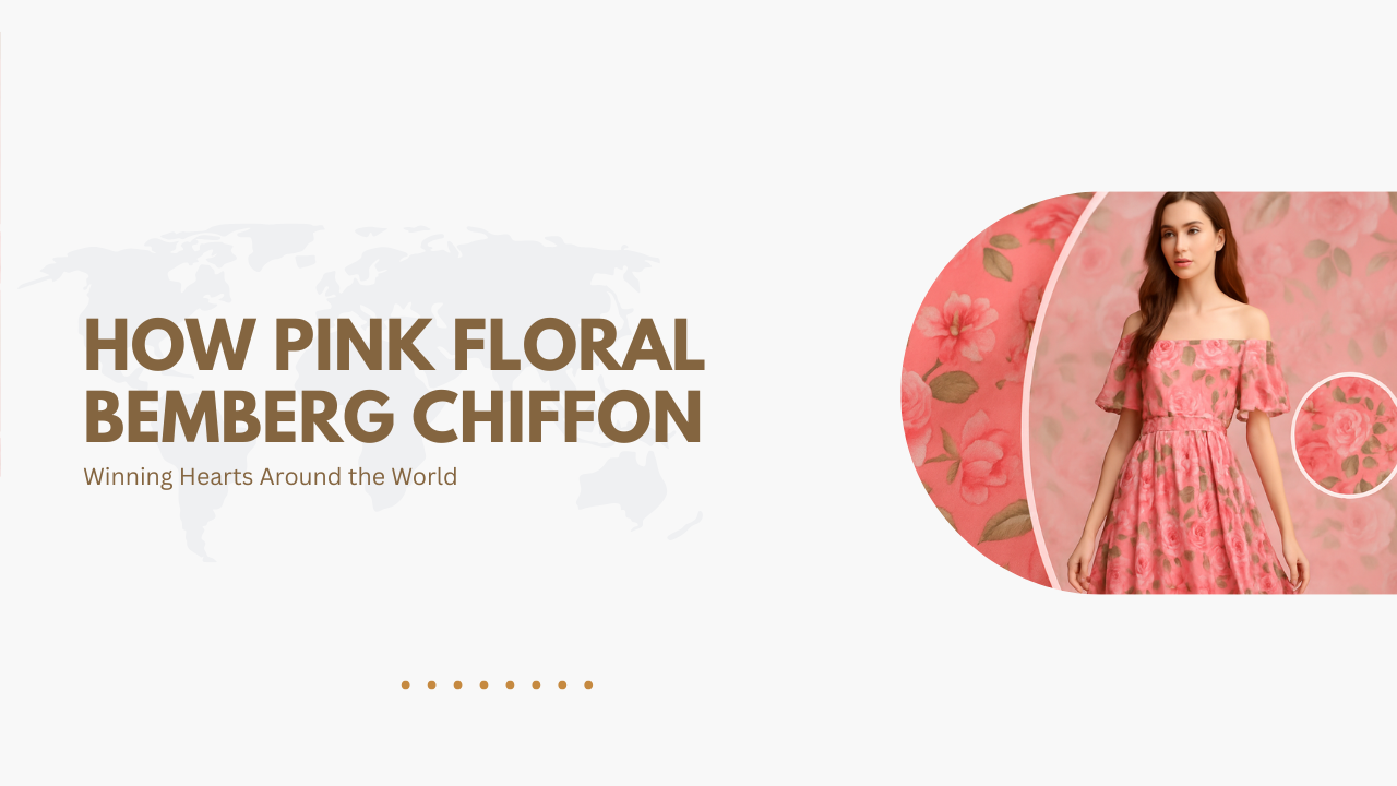 How Pink Floral Bemberg Chiffon is Winning Hearts Around the World