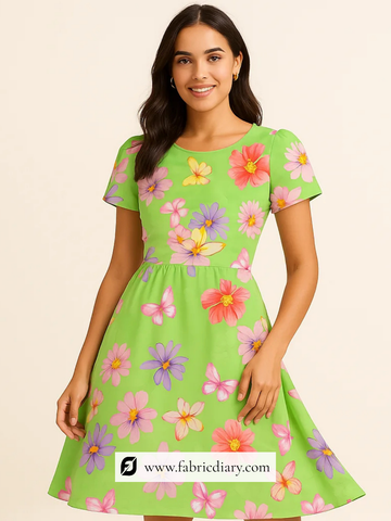 Pure Mull Cotton Printed Fabric