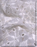 asian style georgette eyelet embroidery fabric elegant design