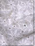 lightweight georgette eyelet embroidery fabric bulk supply