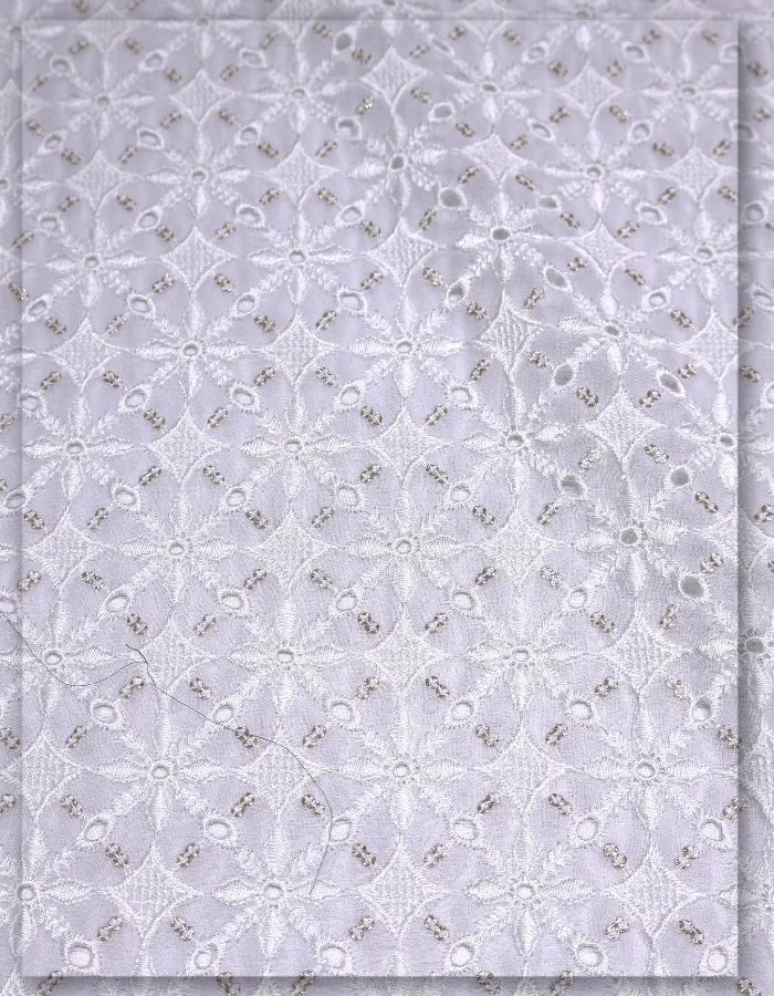 georgette eyelet embroidery fabric for garment manufacturing