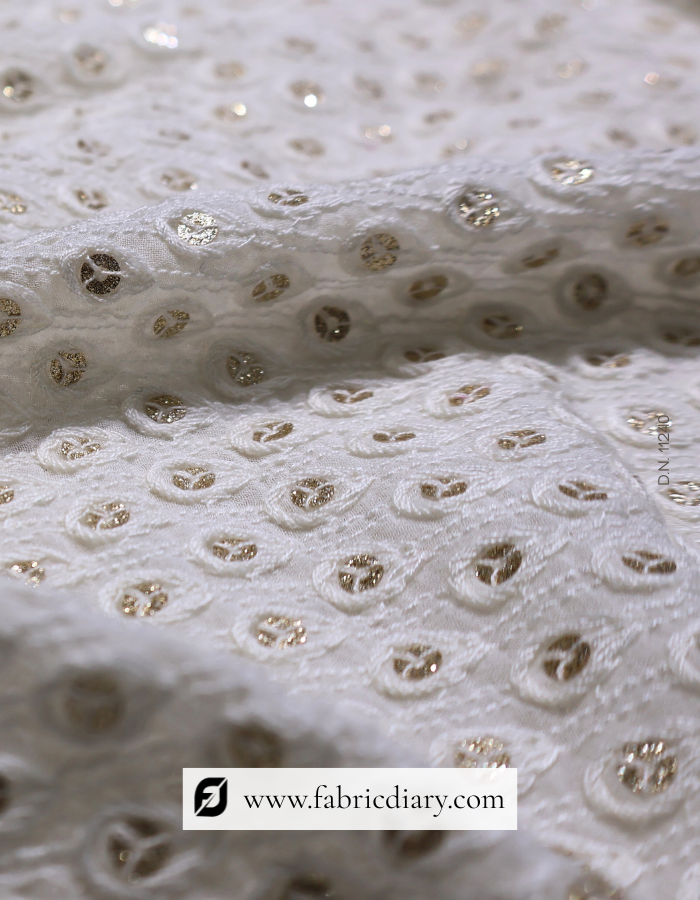 Premium Embroidered Georgette with 5mm Glitter Sequins