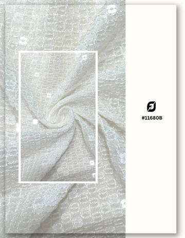 Water Sequins Embroidery fabric for Wholesale export - 11680B