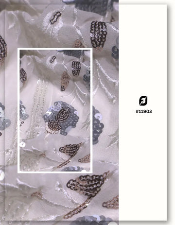 Designer Multicolor Sequins Fabric for Wedding Wear in North America - 11903