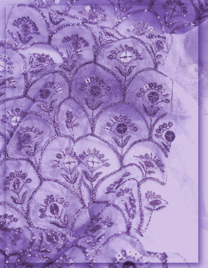 Organza Kali Lehenga Fabric For Wedding Bridal Dress - 12798
