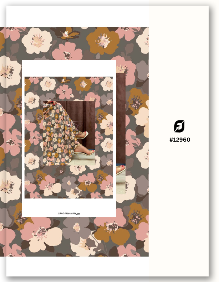 Customized Natural Crepe Digital Print Fabric - Upload your Design- MF116 (Sample MOQ 100 Mtr/Yard)