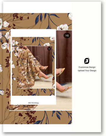 Customized Santon Digital Print Fabric - Upload your Design- MF124 (Sample MOQ 100 Mtr/Yard)