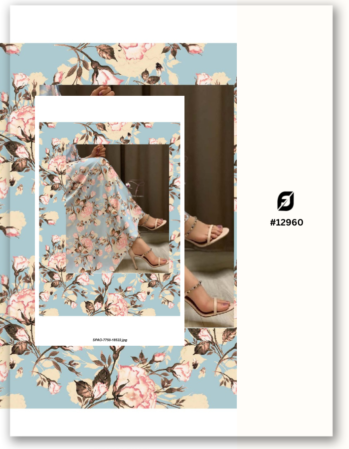 Customized Bemberg Chiffon Digital Print Fabric - Upload your Design- MF127 (Sample MOQ 100 Mtr/Yard)