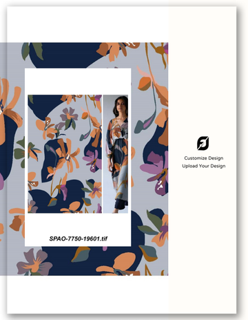 Customized Georgette Digital Print Fabric - Upload your Design- MF101 (Sample MOQ 100 Mtr/Yard)