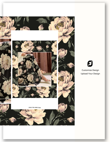 Premium black Bandhani printed viscose organza fabric
