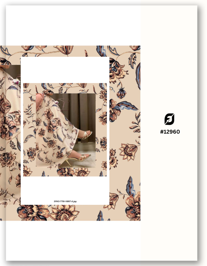 Customized Muslin Digital Print Fabric - Upload your Design- MF104 (Sample MOQ 100 Mtr/Yard)