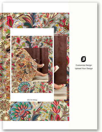 Customized Satin Georgette Digital Print Fabric - Upload your Design- MF112 (Sample MOQ 100 Mtr/Yard)