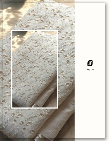 Designer Cotton Hakoba Embroidered Fabric #13144
