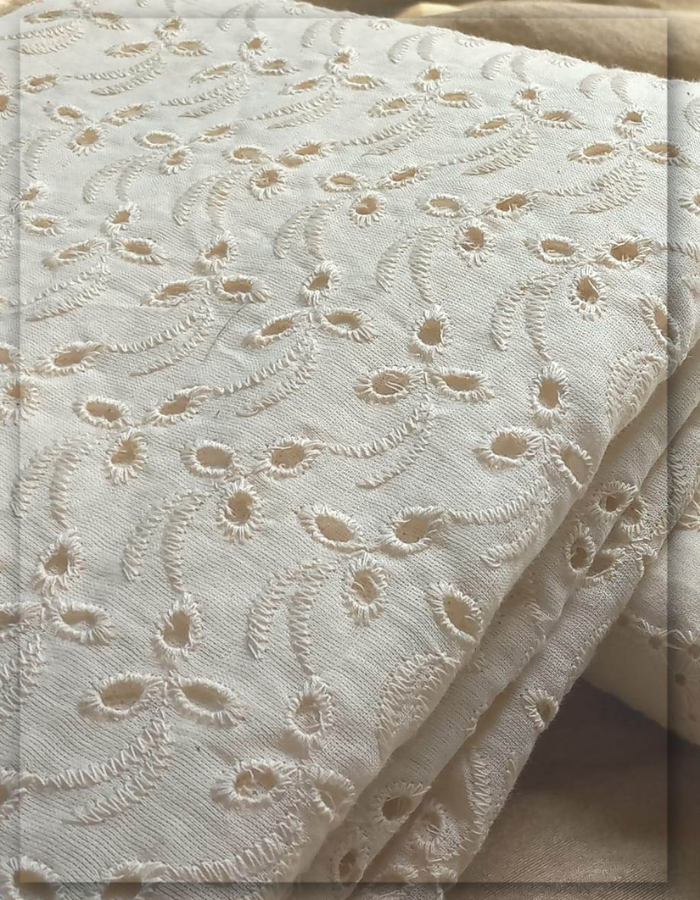 Designer Cotton Hakoba Embroidered Fabric #13144
