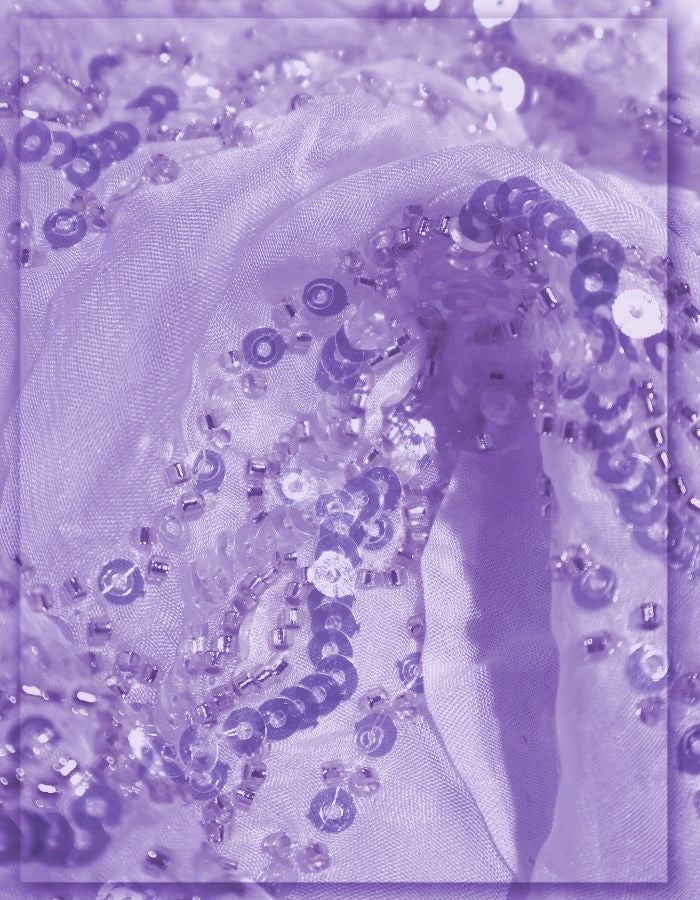 Organza Beaded Dupatta Fabric For Bridal Wear - 13645