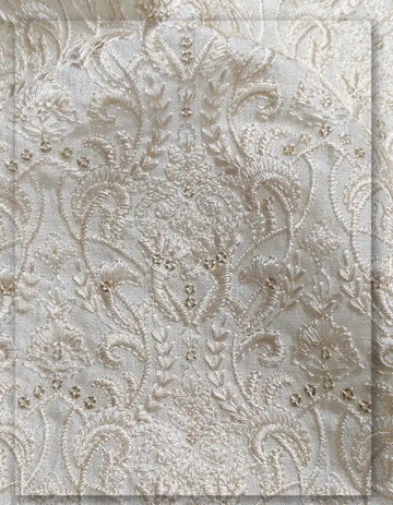 Luxury Sherwani Embroidery Fabric for Wedding Season - 13883