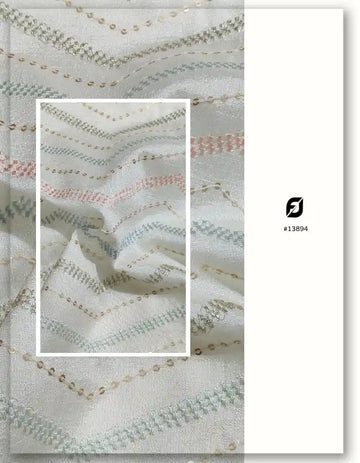 Elegant Kurta Embroidery Fabric for Men's Ethnic Wear - 13894