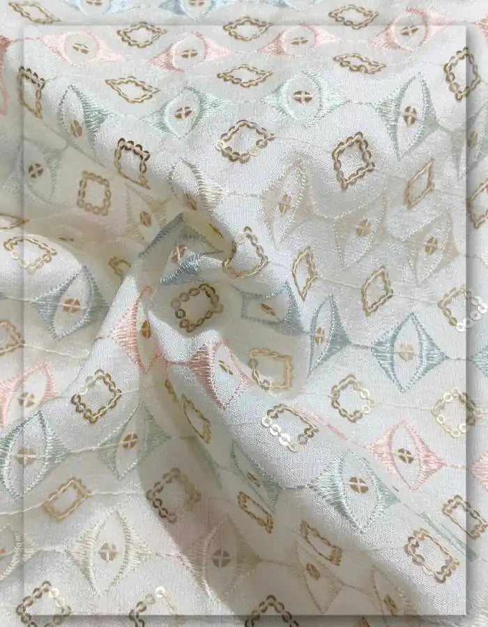 Royal Wedding Sherwani Embroidery Fabric Collection - 13897