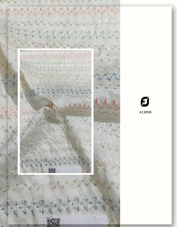 Designer Kurta Embroidery Fabric for Festive Collection - 13898