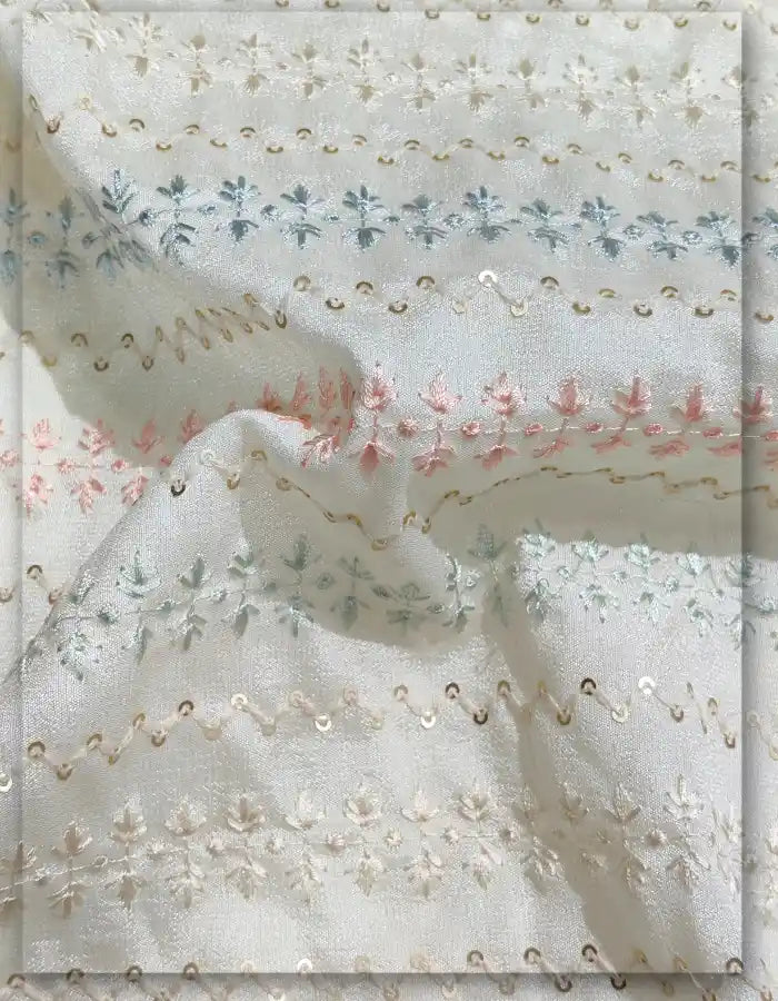Designer Kurta Embroidery Fabric for Festive Collection - 13898