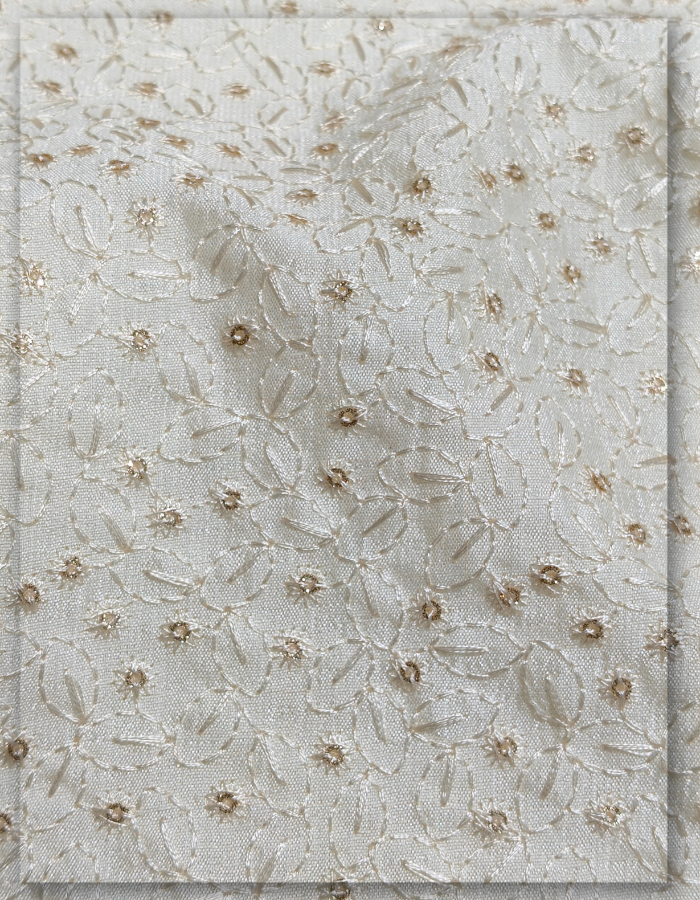 Designer Off White Embroidered Sherwani Fabric #13917