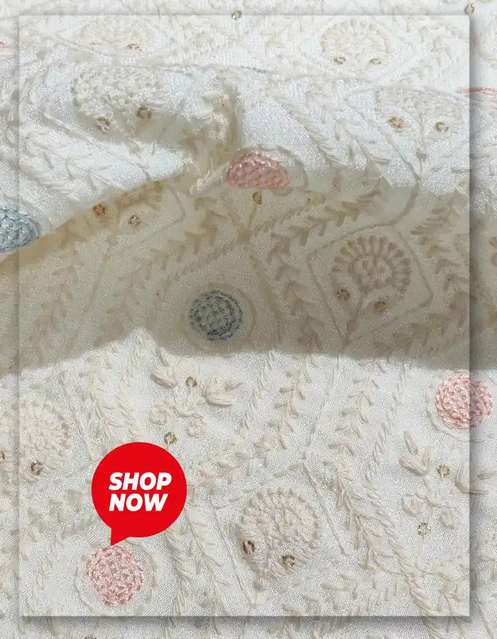 Embroidered Sherwani Fabric for Royal Groom Look - 13921