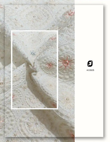 Floral Sherwani Embroidery Fabric for Designer Wear
