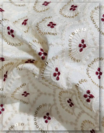 Premium Groom Sherwani Embroidery Fabric Collection - 14015