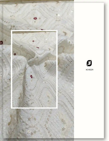 Luxury Wedding Sherwani Embroidery Fabric for Men - 14024