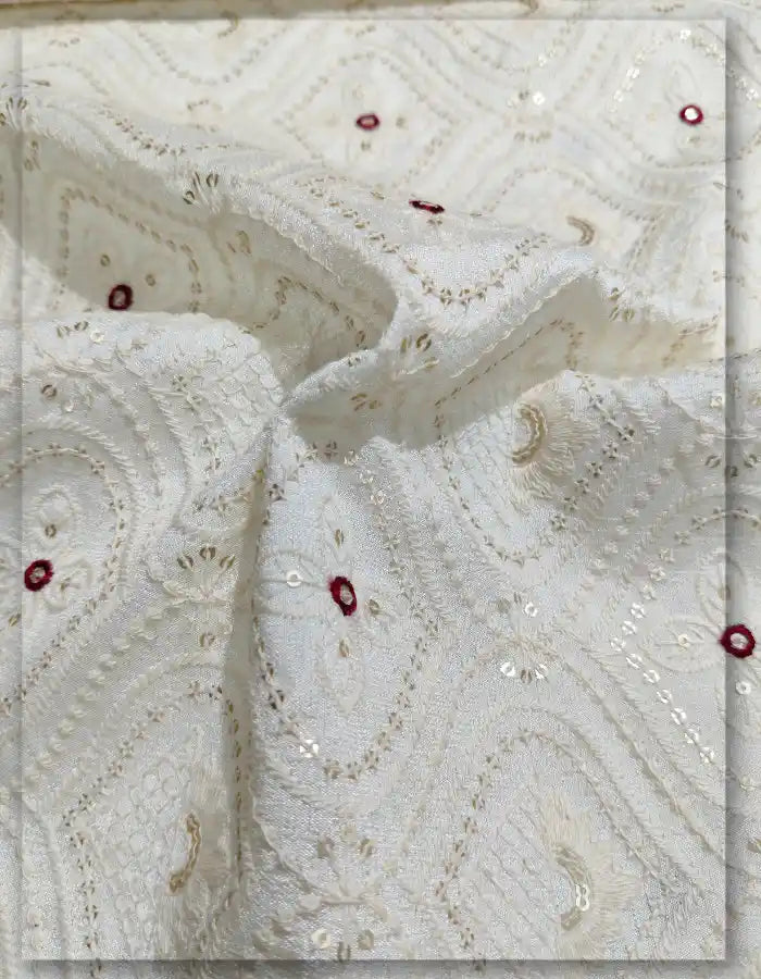 Luxury Wedding Sherwani Embroidery Fabric for Men - 14024