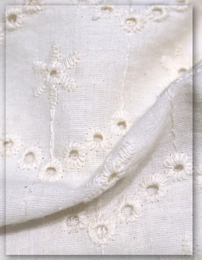 Cotton Eyelet Fabric for European Summer Dresses #14520